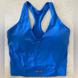Whitney Simmons x Gymshark blue crop top size small